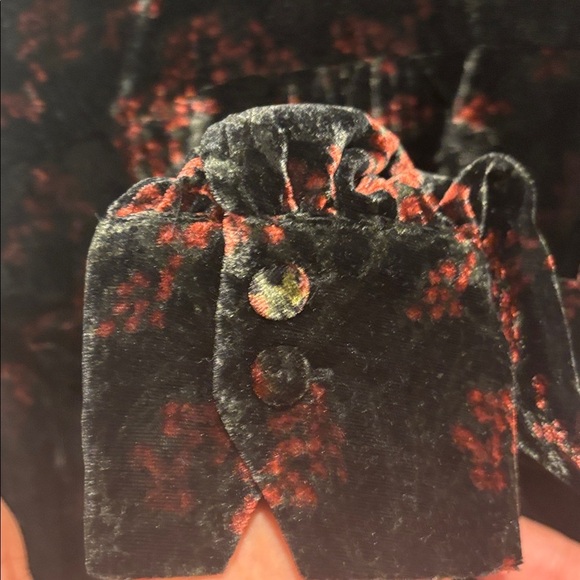 Zara Black and Red Velvet Blouse - Picture 6 of 6